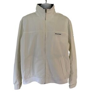 Tommy Hilfiger Mens White Yachting Jacket Nylon Windbreaker Nautical XXL